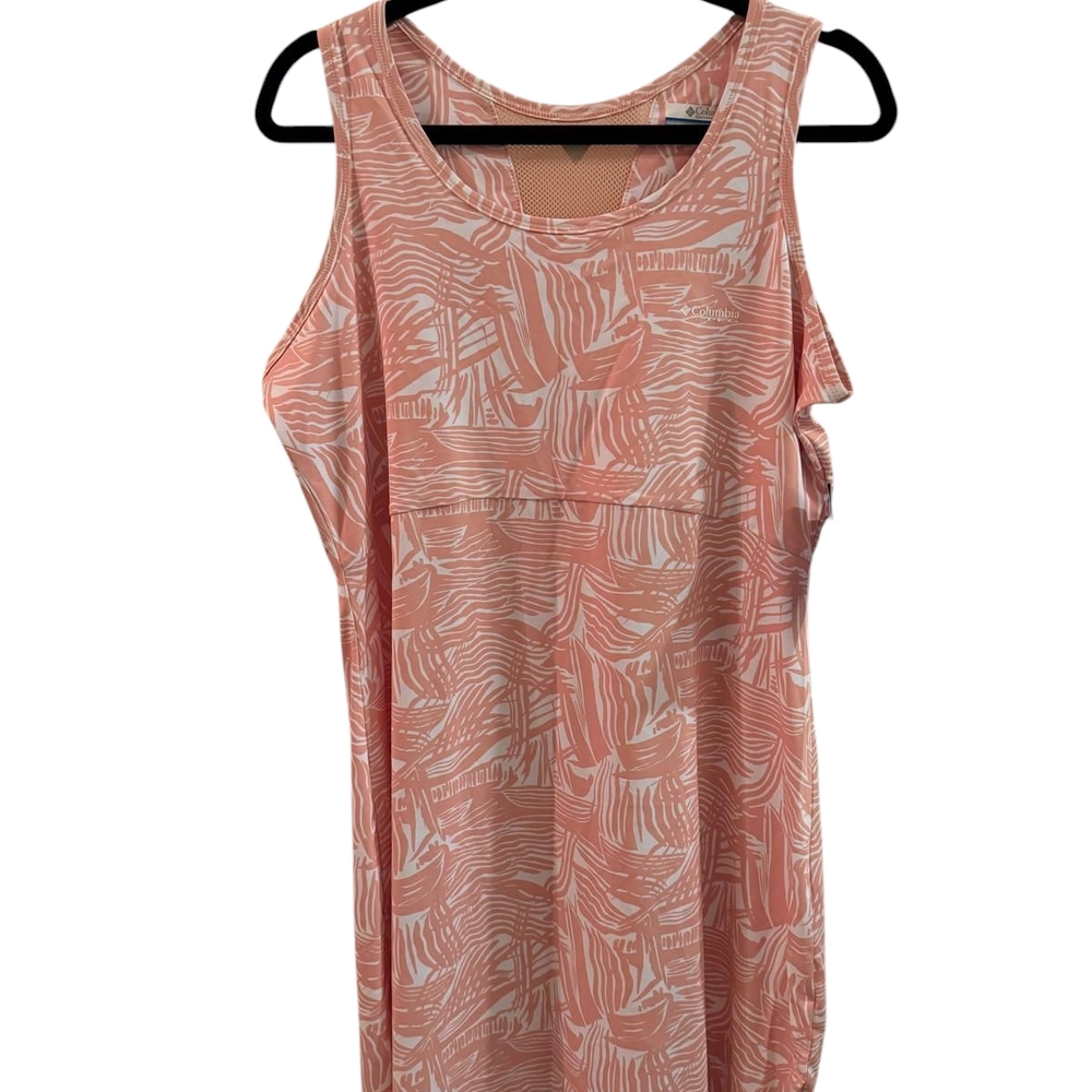 NWT Womens Columbia Sportswear Coral and White Dress